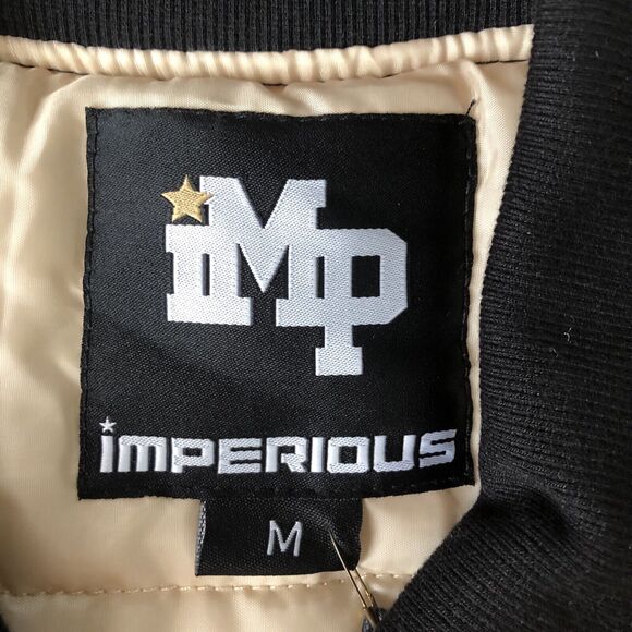 Imperious Men’s Bomber Gold Bar Jacket Size Medium NWT - Picture 3 of 13